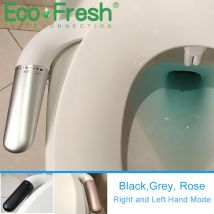 Ecofresh Bidet Befestigung Ultra-Dünne Wc Mit Messing T-stecker Einstellbare Wasser Druck Selbst-reinigung Ass Sprayer