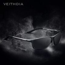 VEITHDIA-Vintage Outdoor Polarisierte Sonnenbrille für Herren, Fahrsonnenbrille, Markendesigner, UV400-Linse VT06520, Mode