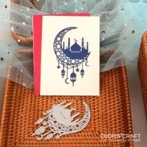 DUOFEN METALL SCHNEIDEN STIRBT Ramadan Kareem burg mond lampen Östlichen Arabisch laternen schablone DIY Sammelalbum Papier Album 2021 neue