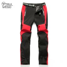 TRVLWEGO Pantaloni da trekking invernali da uomo e da donna Sport Escursionismo Campeggio in pile Resistente all'acqua Ciclismo Pantaloni ispessenti molto caldi