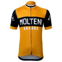 Neue 4 Stil schwarz/orange Molteni Rad trikot Top Kurzarm Straße Retro Fahrrad Kleidung MTB Fahrrad tragen vollen Reiß verschluss