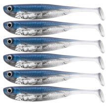 5/6 stücke Angeln Weichen Köder 70mm 80mm 100mm T Shad Angeln Weiche Köder Silikon Swimbaits künstliche Köder Wurm Für Bass Angeln