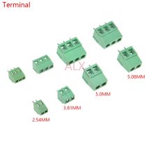 10 sztuk KF120/KF128 2.54mm/3.5mm/3.81mm/5.0mm/5.08mm skok 2p/3p prosty Pin Pcb zacisk śrubowy złącze 2/3/4/5/6/8/10Pin