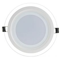 Round LED Ceiling Light 6W 9W 12W 18W Recessed Panel Ceiling Lamp Glass edge design AC110V 220V Indoor Lighting Decoration