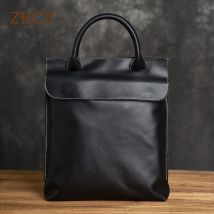 ZRCX Schwarz männer Aktentasche Aus Echtem Leder Beiläufige Handtasche Business Tote Tasche Schulter