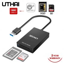 UTHAI Q02 Rocketek Multifunktions-Typ-C-zu-XQD-Kartenleser USB 3.0-Kartenleser M/G-Speicherkarte unterstützt Geschwindigkeiten bis zu 5 Gbit/s