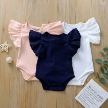Newborn Body Suit Todder Clothes Set Baby Girl Cotton Short Sleeve Bodysuit Kid Clothes Set Girls Sunsuit Infant Clothing