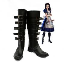 Alice Wahnsinn gibt Cosplay Schuhe für erwachsene Frauen Männer Halloween Weihnachts feier schwarz