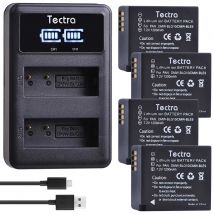 Batteria DMW-BLG10 BP-DC15 + caricatore doppio USB LED per Panasonic Lumix GF6,GX7,GX80,GX85,GX7 Mark II,LX100,D-Lux (tipo 109)