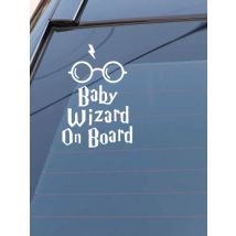 Baby Wizard on Board Body Window Car Sticker Funny Vinyl Decal Car Styling Accessories 11.2X16.5CM