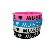 1PC Neue Design Tinte Gefüllt ICH Liebe Musik Silikon Armband für Musik Fans Silikon Gummi Armbänder & Armreifen Frauen Männer geschenk SH320