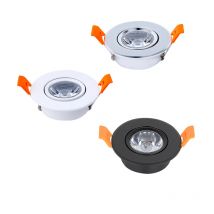 Faretto da incasso a soffitto dimmerabile a LED rotondo in alluminio 1W 3W AC90-260V DC12V Faretto da incasso a LED Lampadina a LED con ritaglio 50mm con driver