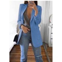 Neue high-qualität blazerwomen frühling der andautumn explosion stil mode revers schlank strickjacke temperament großansichten blazer(S--5XL)