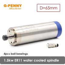 G-Penny 1,5 kW ER11 wassergekühlter Spindelmotor, Durchmesser 65 mm, 400 Hz, Holzbearbeitungsspindel, 4 Stück Kugellager