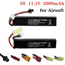 3S 11.1v Lipo Battery for Water Gun Airsoft 2000mAh 30C 452096 battery for Airsoft BB Air Pistol Electric Toys Guns Parts xt60