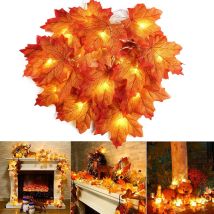 2/3/6M Christmas Decoration Artificial Maple Leaf Leaves LED Light String Lantern Garland Home Party