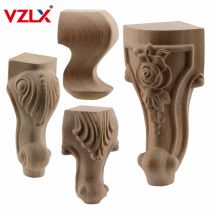 VZLX Europäischen Stil Massivholz Geschnitzte Möbel Fuß Beine TV Schrank Sitz Füße Vintage Home Decor Dekoration Zubehör
