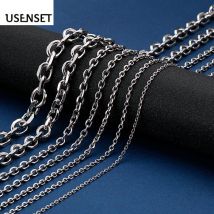 Edelstahl Ketten Halsketten Kubanische O Kette für Männer Frauen Hip Hop Punk DIYJewelry1,5 MM 2 MM 3 MM 4 MM 5 MM 6 MM Großhandel