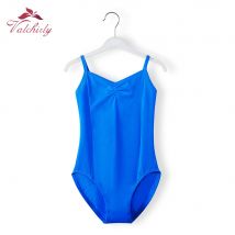 Kids Cotton Ballet Bodysuit Leotard Blue Girls Ballerina Dance Costume Clothing