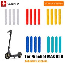 4 teile/satz Neue Vorne Hinten Rad Abdeckung Reflektierende Aufkleber für Ninebot Max G30 Elektrische Roller Warnung Staubdicht Reflektierende Aufkleber