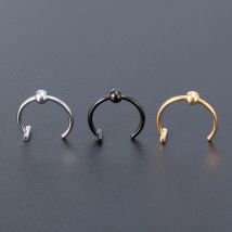 3 stücke Gefälschte Lip Ring Clip auf Mund Gefälschte Piercing Edelstahl Nase Ringe Septum Punk Hoop Ohrring für Frauen nicht-Durchbohrten Schmuck