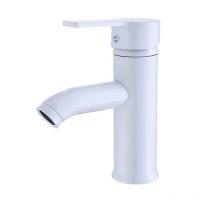Rubinetto per lavabo da bagno bianco miscelatore per lavaggio a freddo caldo in acciaio inossidabile 304 rubinetto per gru rubinetti per lavello a rotazione libera maniglia singola