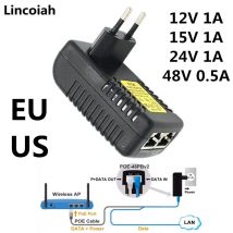 PoE Netzteil 12V 24V 48V 24W POE Injektor Ethernet Adapter für CCTV Sicherheit Kamera Telefon UNS EU Wand Stecker