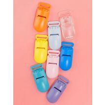 10pcs Baby Pacifier Clips Solid Plastic Pacifier Clips Soother Holder Infant Pacifier Nipples Holder Multi Color Clamp Toy