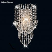 Luces led E14 di Cristallo Moderna In Acciaio Inox A Specchio Lampade Applique Da Parete Sconce Apparecchi di Luci per Corridoio Corridoio Comodino Soggiorno