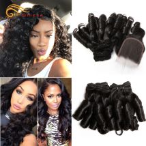 Loose Wave Bundles with Closure Ombre Colored T1B 30 99J Human Hair Bundles 4 Bundles with Closure Brazilian Remy Hair