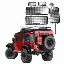 5 Stück TRX-4 Metall-Fenstergitter-Schutznetz DEFENDER Logo für 1/10 RC Crawler Car Trax TRX-4 Zubehör