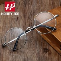 Retro Vintage Gaming Computer Brille für Frauen Männer Anti Blau Licht Metall Rahmen Klare Linse Runde Kreis Brillen Brillen