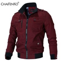 Bomber Jacket Men Fashion Casual Windbreaker Jacket Coat Men Spring Autumn New Hot Outwear Solid Stand Slim Jacket Mens