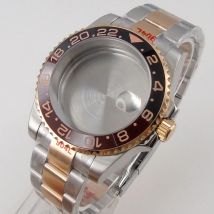 Rosévergoldetes GMT-Uhrengehäuse, 40 mm, passend für PT5000 ETA2824 NH35 NH34 NH36 Miyota8215 821A