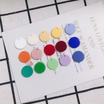 20 teile/los Farbe runde acryl ohrringe ohrringe patch zubehör materialien