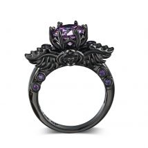 Goth Rings for Women Skeleton Punk Skull Ring Devil Wings Men's Jewelry Vintage Gothic Accessories Halloween Party R623