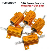 2PCS 10W Aluminum Power Metal  Case Wirewound Resistor 0.1 ~ 10K 0.5 1 2 3 5 6 8 10 20 100 150 200 300 500 1K 5K Ohm