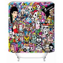 Musife Custom Tokidoki Duschvorhang Cartoon Wasserdicht Polyester Stoff Badezimmer mit Haken DIY Home Decor