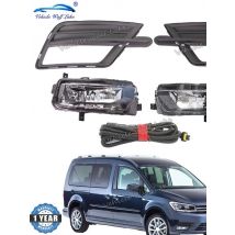 For VW Caddy 2016 2017 2018 2019 Car-Styling Halogen Fog Lamp Light Grille Cover /Wire Harness Assembly