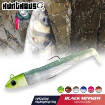 Hunthouse Black Minnow 7g/12g/25g/40g/60g/90g/120g Easy Shiner Fishing Lure Soft Lure Jig Bait Bass Pike Fishing Leurre Souple