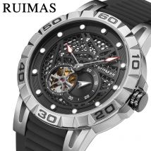 RUIMAS Original Citizen Automatische Uhr Männer Silikon Strap Mechanische Männliche Uhr Sapphire Kristall Neue Armbanduhr Erkek Kol Saati