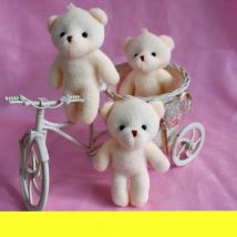 1/5/10pcs Mini Teddy Bear Plush Soft Stuffed Animal Toys Small Pendant Cute Diamond Bears Doll For Kids Girls Wedding Gifts 12CM