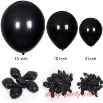 5-36 Zoll Schwarze Latex-Ballons für Hochzeit, Geburtstag, Babyparty, Weihnachten, Ballonbogen, Dekorative Ballons für Partydekoration