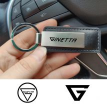 New leather metal car key chain keychain car key ring for Ginetta Akula G40 G55 GT4 G56 GTA G55 G58 car accessories