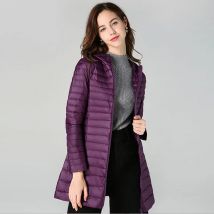 SEDUTMO Winter Lange Unten Jacken Frauen Oversize Ultra Licht Dünne Mantel Herbst Mode Beiläufige Dünne Parka ED1342