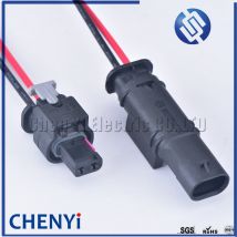 2-poliger Anschlusskabel für Kraftstoffeinspritzdüsen, wasserdichter Sensorstecker 0- 2112986 -1 1- 1718643 -1 4F 0973702   4F0 i73 702