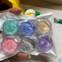 6 Gläser funkeln des metallisches Pigment Einhorn träumt ich Glimmer pigment pulver für Nail Art 6 Farben super glänzende Einhorn küsse Glitzer