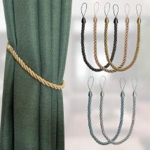 1Pc Handgemachte Webart Vorhang Raffhalter Gold Vorhang Halter Clip Schnalle Seil Hause Dekorative Zimmer Zubehör Vorhang Raffhalter