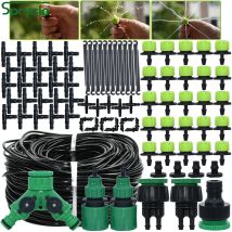 SPRYCLE 5–50 m automatische Gartenbewässerung, verstellbares Tropfbewässerungssystem, 1/4 Zoll, 4/7 mm Schlauchanschlüsse für Topfpflanzen, Gewächshaus