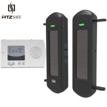 HTZSAFE sensore a raggio solare sistema di allarme vialetto-800 metri gamma Wireless-100 metri gamma di sensori-avvisi di sicurezza domestica fai da te